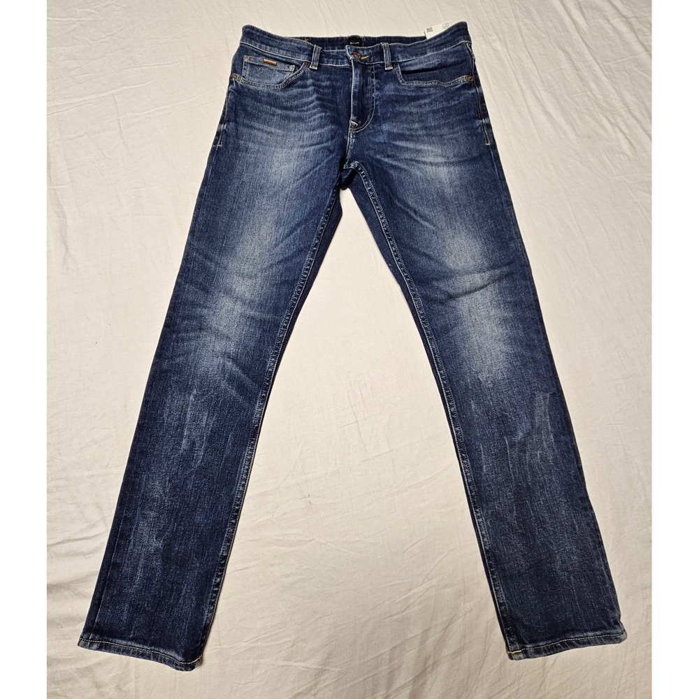 Hugo Boss Candiani Denim Jeans Mens 32x30 Blue Italian Stretch Slim Fit